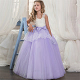 Flower Full Length Evening Gown For Girls