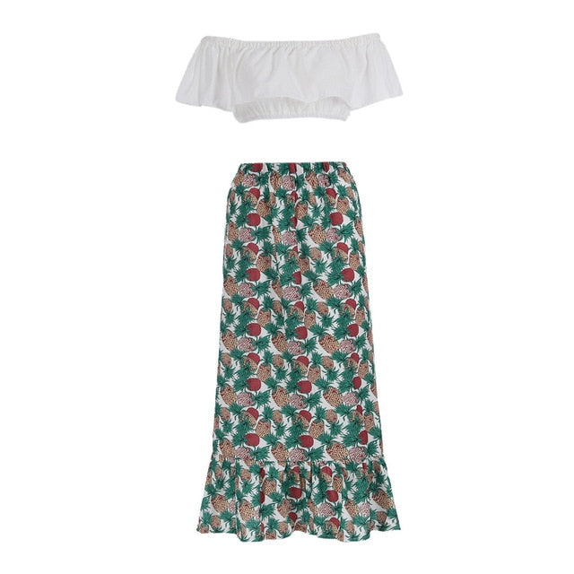Off Shoulder 2 piece dress for Mother-Daughter