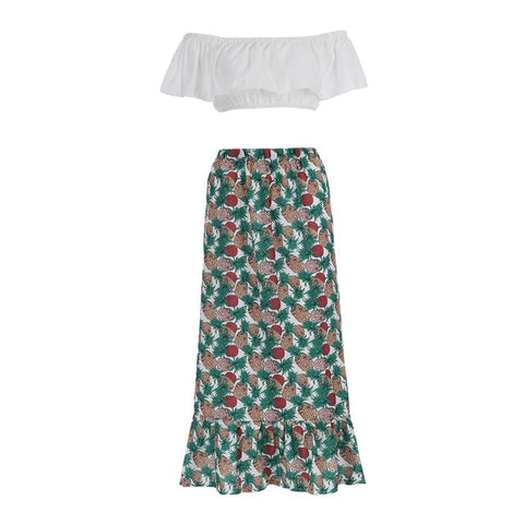Off Shoulder 2 piece dress for Mother-Daughter
